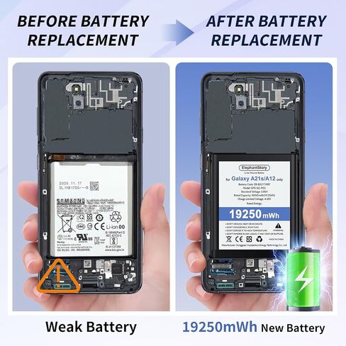 ElephantStory Replacement Battery for Samsung Galaxy A21s / A12 EB-BA217ABY in Kuwait