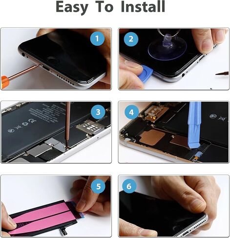 [4500mAh] Battery for iPhone 5S/5C,New Upgraded High Capacity 0 Cycle Li-Polymer Replacement Battery for iPhone 5S/5C with Complete Professional Repair Tool Kit in Kuwait