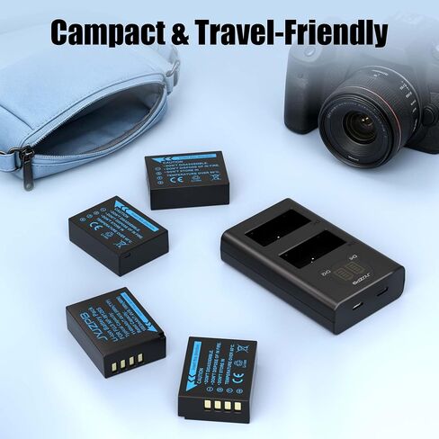 4 Pack NP-W126S Batteries for Fujifilm Camera with Dual Battery Charger in Kuwait