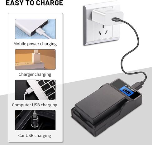 2-Pack EN-EL9 EN EL9a Battery with Single charger for Nikon D40, D40x, D60 in Kuwait
