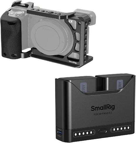 SmallRig Cage with Silicone Handgrip and NP-FW50 Camera Battery Set for Sony in Kuwait