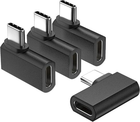 USB-C 90 Degree Adapter 4Pack, USB C Right Angle Adapter 100W 20Gbps 4K in Kuwait