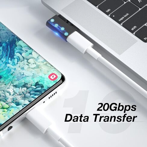 USB-C 90 Degree Adapter 4Pack, USB C Right Angle Adapter 100W 20Gbps 4K in Kuwait