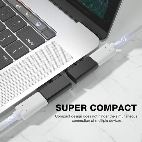 USB-C 90 Degree Adapter 4Pack, USB C Right Angle Adapter 100W 20Gbps 4K in Kuwait