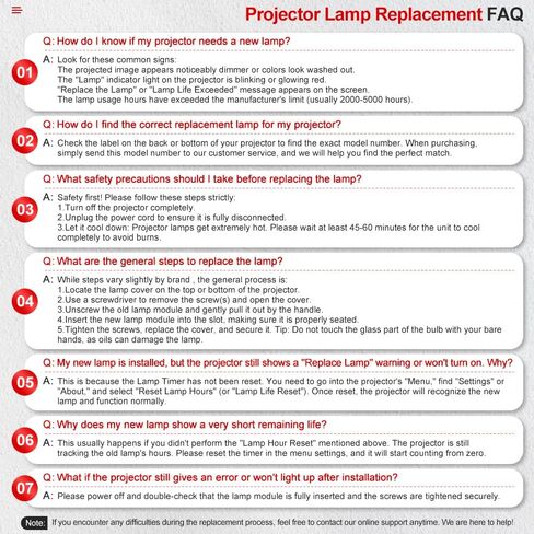 ELP80 / V13H010L80 Replacement Projector Lamp Bulb with Housing Compatible with Epson elplp80 EB-585WI EB-580 EB-595WI EB-1420WI BrightLink 585Wi BrightLink Pro 1420Wi in Kuwait