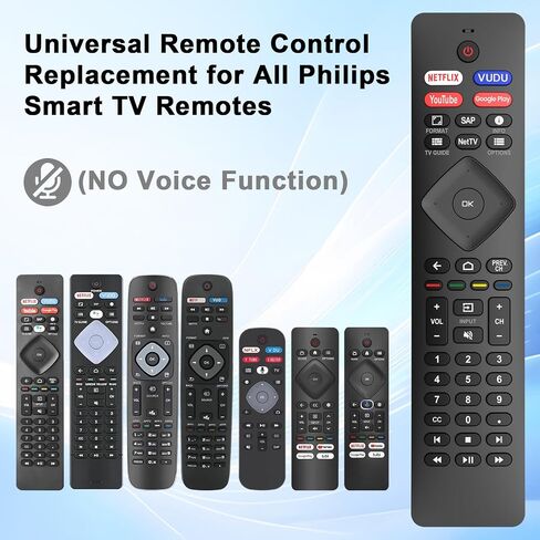 Replacement Remote for Philips Smart TV Remote Control, Universal for Philips 4K UHD Android Smart TVs in Kuwait