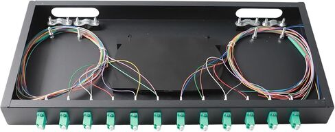 LC OM3 12 Duplex 24 Port Fiber Patch Panel 1 RU 19" Rack Box in Kuwait