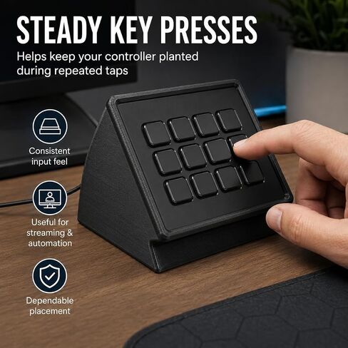 Angled Desk Stand Compatible with Elgato Stream Deck – Raised Viewing Mount | Stable Button Access | Space-Saving Creator Controller Holder in Kuwait
