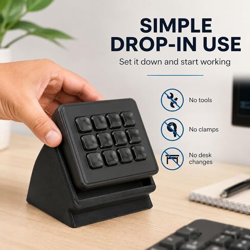 Angled Desk Stand Compatible with Elgato Stream Deck – Raised Viewing Mount | Stable Button Access | Space-Saving Creator Controller Holder in Kuwait