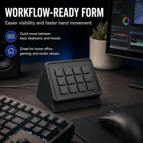 Angled Desk Stand Compatible with Elgato Stream Deck – Raised Viewing Mount | Stable Button Access | Space-Saving Creator Controller Holder in Kuwait