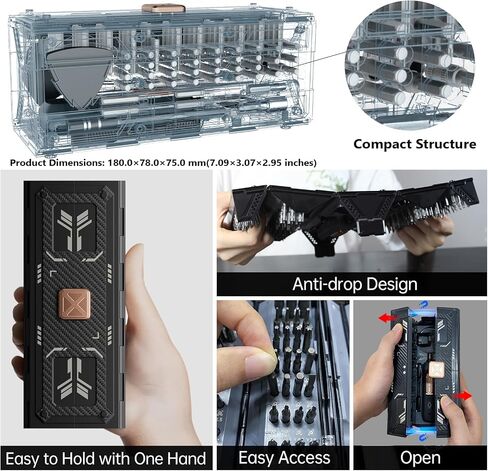 JAKEMY 180 in 1 Precision Screwdriver Set, Computer Screwdriver Kit, Professional Magnetic Repair Tool Kit with Home Drill Bits for Most Laptop, Phone, Xbox, MacBook, Game Console, Modding, DIY in Kuwait