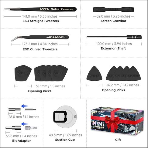 JAKEMY 180 in 1 Precision Screwdriver Set, Computer Screwdriver Kit, Professional Magnetic Repair Tool Kit with Home Drill Bits for Most Laptop, Phone, Xbox, MacBook, Game Console, Modding, DIY in Kuwait