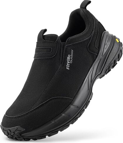FitVille Men's Wide Slip on Shoes Hiking Walking Loafers with Arch Support in Saudi Arabia