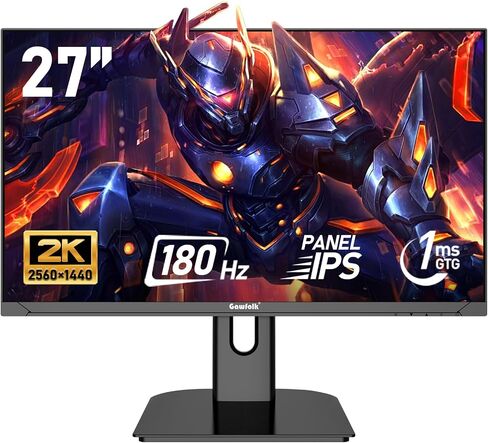 Gawfolk 27 Inch Curved Gaming 250Hz Monitors, Built-in Speakers PC Screen in Kuwait
