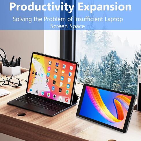 Small Monitor Touchscreen 7 Inch HD 1280x800 Type C HDMI Ports Mini Portable Monitor IPS LED Display for PC Laptop Ras Pi, Built-in Speakers in Kuwait