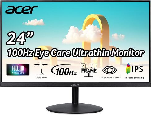 Acer 23.8in FHD 1920x1080 IPS 120Hz Office Monitor SB243Y G0bi in Kuwait