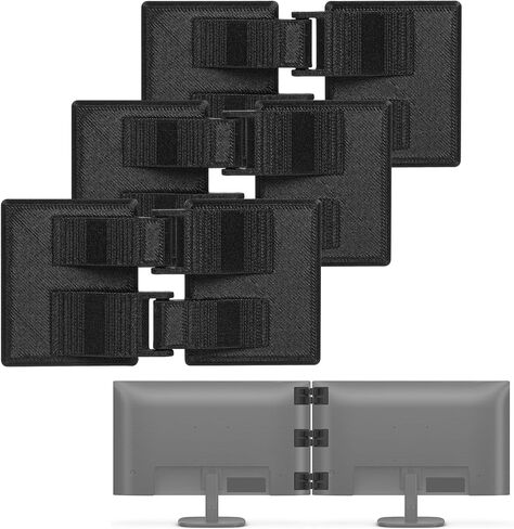 3-Pack Monitor Connector Alignment Clips with Adhesive — Monitor Accessories, Easy No-Tool Setup for Monitor Rigs & Sim Racing Setups in Kuwait