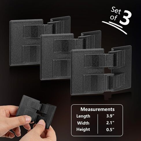 3-Pack Monitor Connector Alignment Clips with Adhesive — Monitor Accessories, Easy No-Tool Setup for Monitor Rigs & Sim Racing Setups in Kuwait