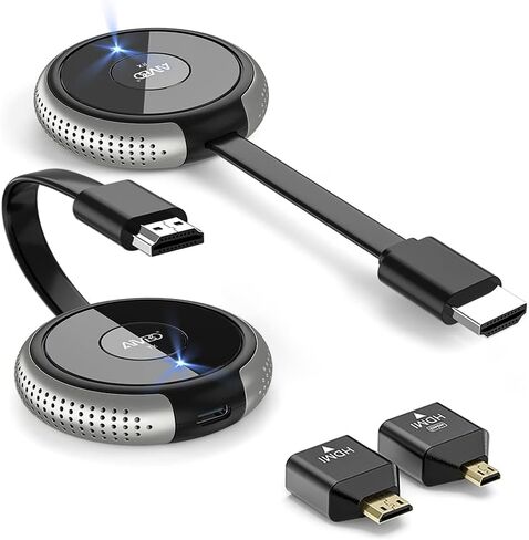 TIMBOOTECH Wireless HDMI Transmitter and Receiver 4K, Casting Media Video/Audio/File HDMI Wireless Extender 5G Kit for Laptop, Camera, Cable Box, Netfix, PS5, Phone to Monitor, Projector, HDTV 165FT in Kuwait