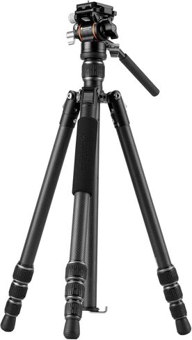 Vanguard Vesta GO 264CV12 Carbon Fiber Travel Tripod with Ultra-Compact VEO PV-12 Counterbalancing Spring Assist Video Head in Kuwait