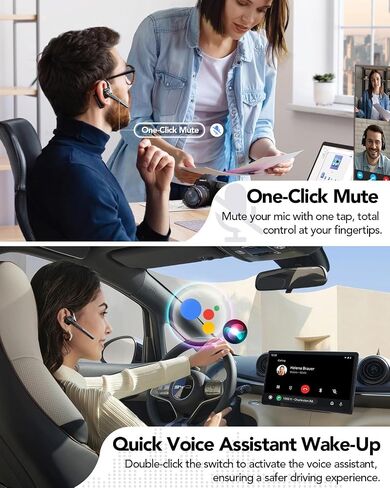 Bluetooth 6.0 Open-Ear Headset with Noise-Canceling Microphone in Kuwait