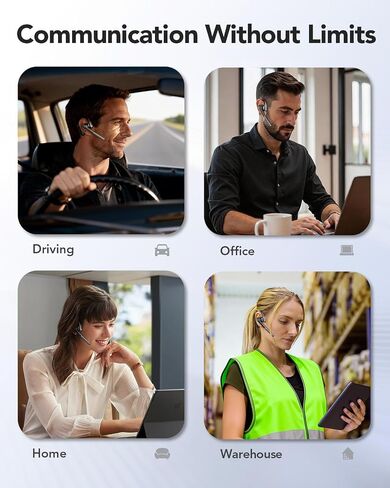 Bluetooth 6.0 Open-Ear Headset with Noise-Canceling Microphone in Kuwait
