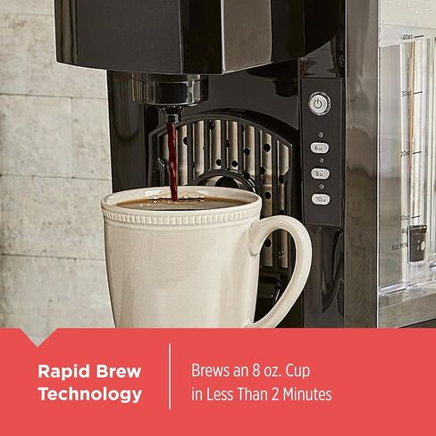 BLACK+DECKER Family Single Serve K-Cup Brewer: Large 50oz Water Reservoir, Versatile Ground Coffee & K-Cup Compatibility, Adjustable Tray for Travel Mugs in Kuwait