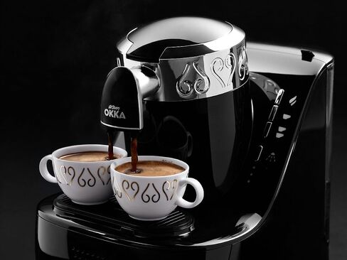 ARZUM Okka Automatic Turkish Coffee Machine, Maker, USA 120V, UL, Black and Silver in Kuwait