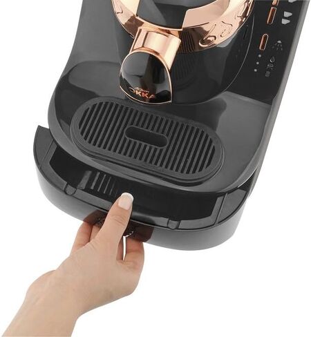 ARZUM Okka Automatic Turkish Coffee Machine, Maker, USA 120V, UL, Black and Silver in Kuwait