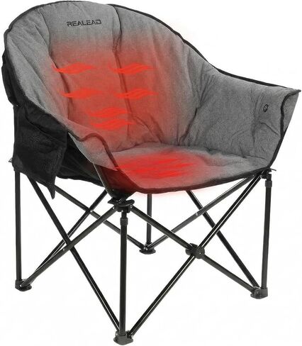 REALEAD Oversized Heated Chairs Outdoor Sports with Fully Thick Padded in Kuwait