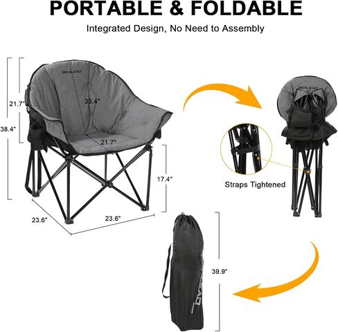 REALEAD Oversized Heated Chairs Outdoor Sports with Fully Thick Padded in Kuwait