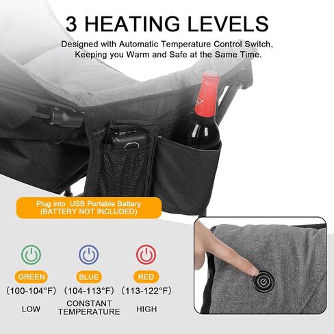 REALEAD Oversized Heated Chairs Outdoor Sports with Fully Thick Padded in Kuwait