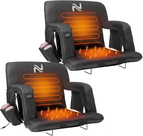 NAIZEA Wide Heated Stadium Seat for Bleachers w/Back Support & Cushion in Saudi Arabia