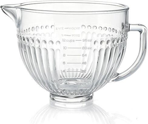 Glass Mixer Bowl Compatible with KitchenAid 4.5-5qt Tilt-Head Mixer in Kuwait