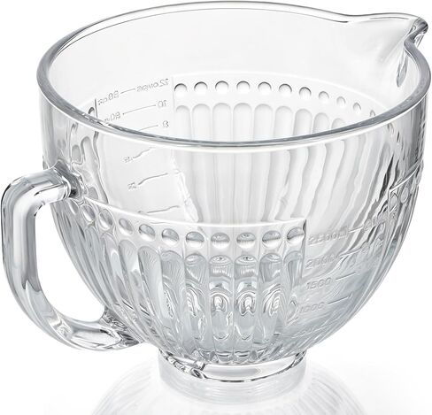 Glass Mixer Bowl Compatible with KitchenAid 4.5-5qt Tilt-Head Mixer in Kuwait