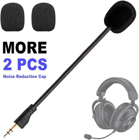 Replacement Game Mic Compatible with Logitech G PRO X2, G PRO X Wireless and G Pro Wired Gaming Headsets, Detachable Noise Cancelling Crystal Microphone in Kuwait
