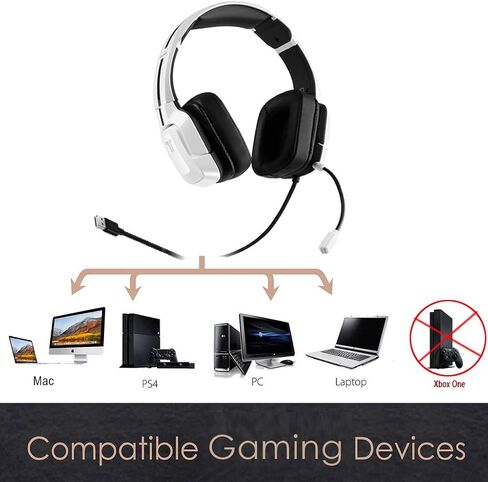 TRITTON Kunai Pro 7.1 Virtual Surround Sound PC Gaming Headset with USB Cable, Gaming Headphone with Soft Memory Earmuffs Compatible with PC, PS4, Mac, Laptop in Kuwait
