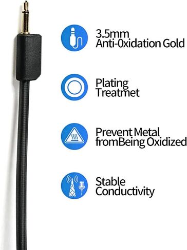JHK Blackshark V2 Mic Replacement for Razer BlackShark V2/V2SE and V2 Pro Wireless Gaming Headset 3.5mm Detachable Game Boom Microphone with Foam (Black) in Kuwait