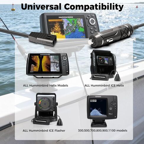 12V DC Power Adapter for Humminbird Helix 5 Fish Finders, Humminbird PC Helix 5/7/8/9/10/12/15, ICE Helix ICE Flasher Series 720105-1 411670-1, All 300 500 700 800 900 1100 Models in Kuwait