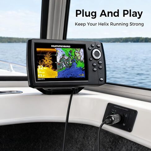 12V DC Power Adapter for Humminbird Helix 5 Fish Finders, Humminbird PC Helix 5/7/8/9/10/12/15, ICE Helix ICE Flasher Series 720105-1 411670-1, All 300 500 700 800 900 1100 Models in Kuwait