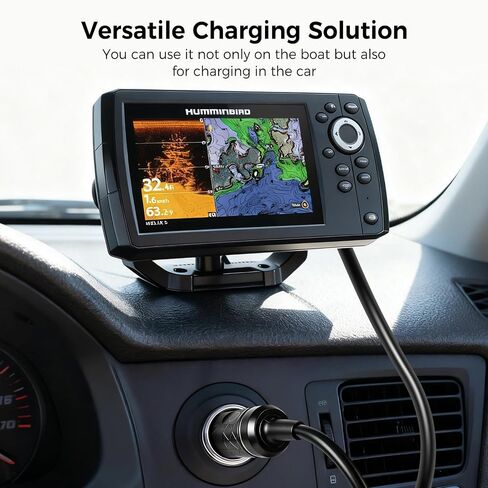 12V DC Power Adapter for Humminbird Helix 5 Fish Finders, Humminbird PC Helix 5/7/8/9/10/12/15, ICE Helix ICE Flasher Series 720105-1 411670-1, All 300 500 700 800 900 1100 Models in Kuwait
