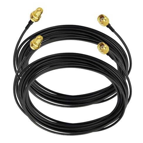 Superbat RP-SMA Extension Cable 30ft 2-Pack, Low Loss RG174 Coax Wire RP-SMA Male to Female Connector for Helium HNT Hotspot Miner, LoRaWAN Gateway, WiFi Router, FPV Drone in Kuwait