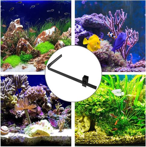 Aquarium Lamp Holder Adjustable Hanging Stand Black Aluminum Alloy in Kuwait