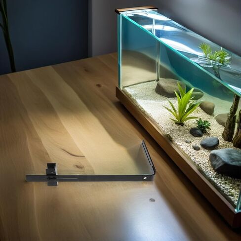 Aquarium Lamp Holder Adjustable Hanging Stand Black Aluminum Alloy in Kuwait
