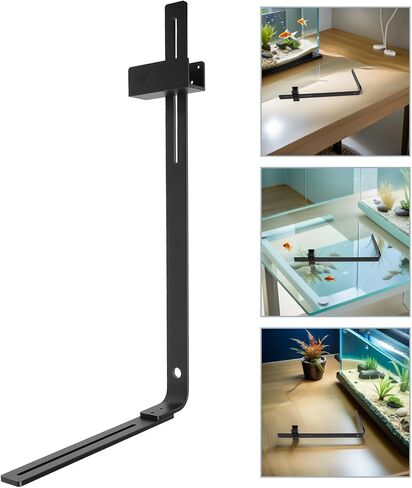 Aquarium Lamp Holder Adjustable Hanging Stand Black Aluminum Alloy in Kuwait