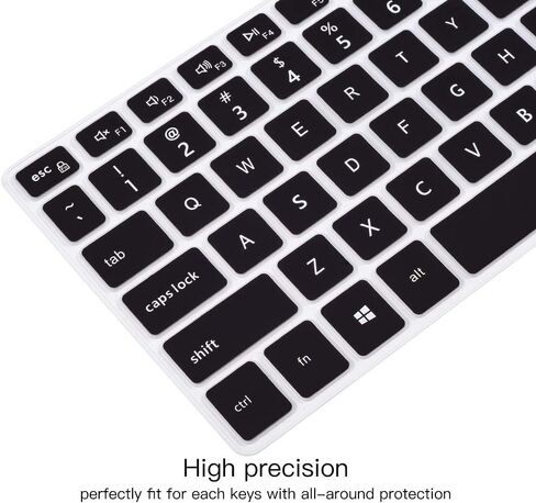 Keyboard Cover for Dell Inspiron 15 3000 3501 3502 3505, Dell Inspiron 15 17 5000 5584 5593 5594 5598 5501 5502 5505 5508 5509, 7000 7500 7590 7591 7501 7506 7706 7790 7791 Keyboard Skin, Black in Kuwait