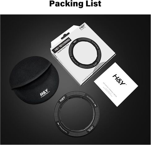 H&Y RevoRing Adjustable 46-62mm to 67mm Step Up Ring for Filters | 46-62mm to 67mm Variable Step Up Ring, Secure Turn-Hold Lock, Lens Filter Adapter Ring, Aluminum, Black in Kuwait