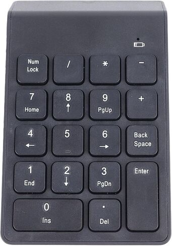 Yoidesu Wireless Numeric Keypad, 18 Keys High Accuracy Quiet Battery Powered Number Pad, Bluetooth Number Keyboard for Laptop Office Accounting Computer in Kuwait