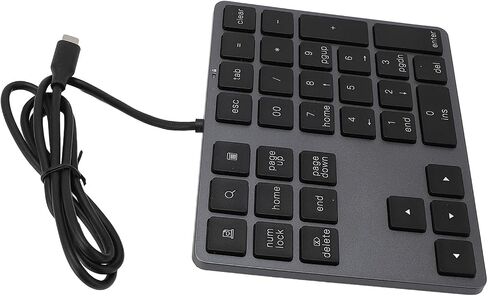 Yoidesu Wired Numeric Keypad with USB C 3.1 HUB, 5Gbps 34 Keys Slim External Keyboard Numpad for Laptop Desktop PC, Designed for Data Input Professionals, Plug and Play in Kuwait