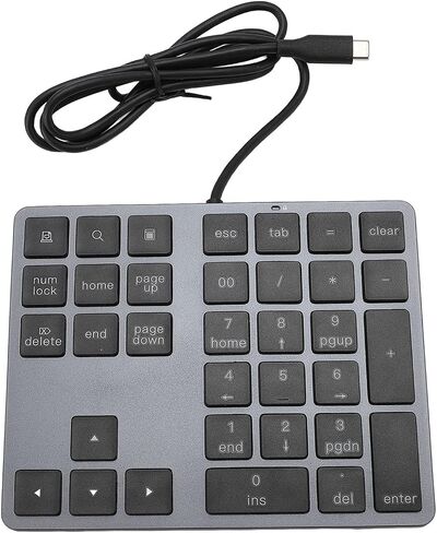 Yoidesu Wired Numeric Keypad with USB C 3.1 HUB, 5Gbps 34 Keys Slim External Keyboard Numpad for Laptop Desktop PC, Designed for Data Input Professionals, Plug and Play in Kuwait